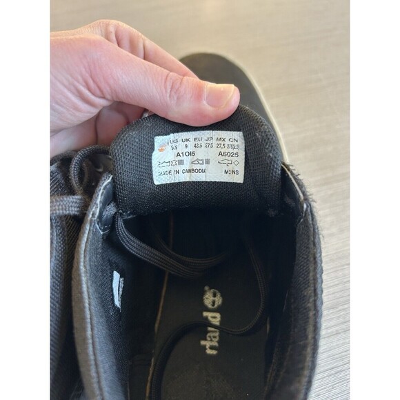 Timberland Davis Chukka Black Leather Canvas Lace Up Boot Men’s Size 9.5 GUC! - Picture 8 of 10